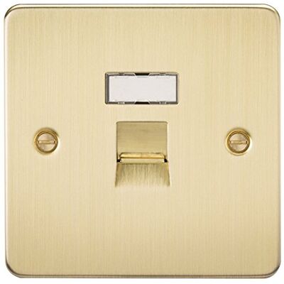 Knightsbridge -Presa di rete piatta Rj45 in ottone spazzolato, Brushed Brass Knightsbridge -Presa di rete piatta Rj45 in ottone spazzolato, Brushed Brass