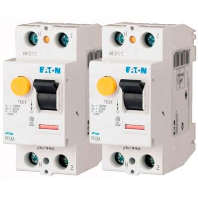 Eaton 267444 PFGM-40/2/003 INTERRUTTORE DIFFERENZIALE Bianco MANOPOLA NERO 2 POLI / 40 A/30 MA TIPO A Collegamento a vite 2 interruttori Eaton 267444 PFGM-40/2/003 INTERRUTTORE DIFFERENZIALE Bianco MANOPOLA NERO 2 POLI / 40 A/30 MA TIPO A Collegamento a vite 2 interruttori