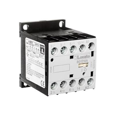 Contattore Lovato 11BG1210A230 - 3 poli, 12A, IP20, Montaggio DIN Contattore Lovato 11BG1210A230 - 3 poli, 12A, IP20, Montaggio DIN