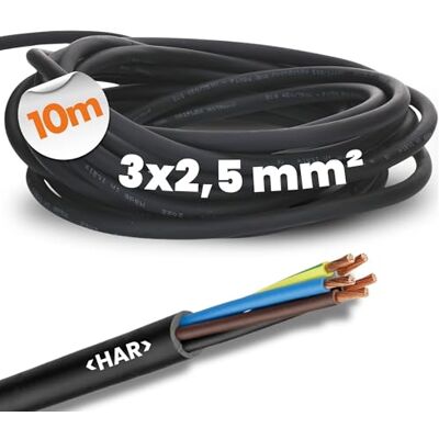 Lapp 10m Cavo in Gomma H07RN-F 3G2,5mm² Cavo di Collegamento Pesante Lapp 10m Cavo in Gomma H07RN-F 3G2,5mm² Cavo di Collegamento Pesante