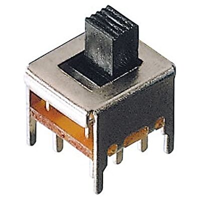 ELCART Deviatore a slitta DPDT bipolare ON-ON per circuito stampato, 30Vdc 0,3A Lup Fung SSG-22F05-G4-NS ELCART Deviatore a slitta DPDT bipolare ON-ON per circuito stampato, 30Vdc 0,3A Lup Fung SSG-22F05-G4-NS