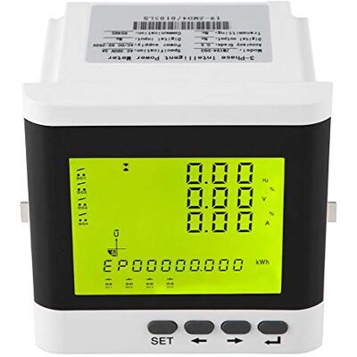 Walfront Misuratore di Potenza Elettrico Multifunzione LCD ZM194-D93, Misuratore di Energia Display Digitale a LED Trifase, Voltmetro Amperometrico Programmabile Walfront Misuratore di Potenza Elettrico Multifunzione LCD ZM194-D93, Misuratore di Energia Display Digitale a LED Trifase, Voltmetro Amperometrico Programmabile