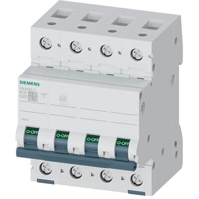 Siemens – magnetotermico 400 V 6 KA 4 poli C 20 A Siemens – magnetotermico 400 V 6 KA 4 poli C 20 A