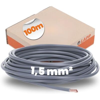 Lapp 4520061 H07V-K 1,5 mm² Grigio Cavo di Cablaggio Flessibile in PVC Filo singolo classe 5 per quadri elettrici e impianti. Conduttore in rame nudo ideale per posa in tubi o canali chiusi. Lapp 4520061 H07V-K 1,5 mm² Grigio Cavo di Cablaggio Flessibile in PVC Filo singolo classe 5 per quadri elettrici e impianti. Conduttore in rame nudo ideale per posa in tubi o canali chiusi.