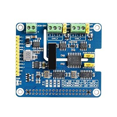 Waveshare 2 Channel CAN FD Expansion HAT for Raspberry Pi Supports CAN with Flexible Data Rate Multi Onboard Protection Circuits Waveshare 2 Channel CAN FD Expansion HAT for Raspberry Pi Supports CAN with Flexible Data Rate Multi Onboard Protection Circuits