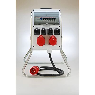 EHMANN Distributore professionale mobile con telaio e interruttore FI/LS, Made in Germany, 6 uscite (1 x CEE 32 A/1 x CEE 16 A/4 x 230 V~), cavo da 2 m H07RN-F 5G 6,0 mm², IP54, K2, BGI-GUV-I608 EHMANN Distributore professionale mobile con telaio e interruttore FI/LS, Made in Germany, 6 uscite (1 x CEE 32 A/1 x CEE 16 A/4 x 230 V~), cavo da 2 m H07RN-F 5G 6,0 mm², IP54, K2, BGI-GUV-I608