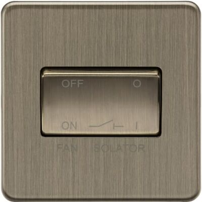 Knightsbridge 10A 3 poli Fan Isolator Interruttore Ottone Antico Knightsbridge 10A 3 poli Fan Isolator Interruttore Ottone Antico