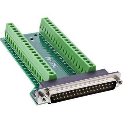 InLine D-Sub 37 terminal block maschio, morsetto a vite a 2 file, connettore laterale, montaggio facile per RS232/distribuzione del segnale, InLine D-Sub 37 terminal block maschio, morsetto a vite a 2 file, connettore laterale, montaggio facile per RS232/distribuzione del segnale,