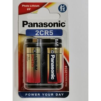 Batteria al litio Panasonic 2CR5 6V Blister 1 Batteria al litio Panasonic 2CR5 6V Blister 1