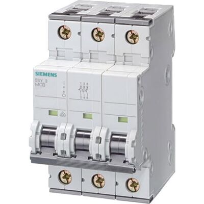 Interruttore 3P 32A Curva C Siemens Montaggio su guida DIN Interruttore 3P 32A Curva C Siemens Montaggio su guida DIN