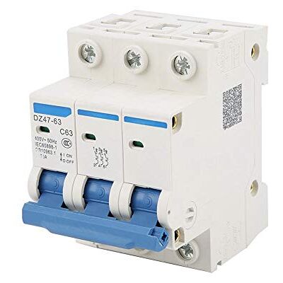 Walfront Interruttore Automatico Fi, Interruttore Corrente Residua, Interruttore Differenziale Rccb a 3 Poli 220 / 380V 63A DZ47-63, Protezione Cortocircuito Sovraccarico Walfront Interruttore Automatico Fi, Interruttore Corrente Residua, Interruttore Differenziale Rccb a 3 Poli 220 / 380V 63A DZ47-63, Protezione Cortocircuito Sovraccarico