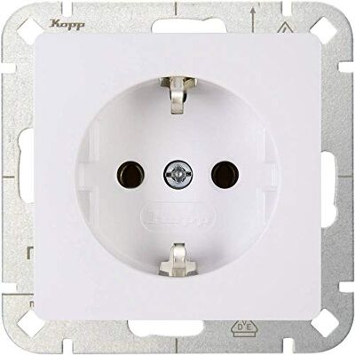 Kopp, Rottenburg Kopp Presa con contatto di protezione HK05, bianco artico, Kopp, Rottenburg Kopp Presa con contatto di protezione HK05, bianco artico,