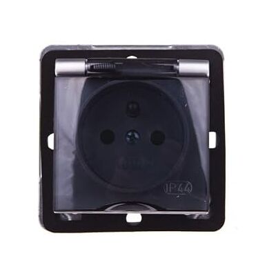 Ospel Presa di corrente IP20, 16 A, 71 mm, 44 mm, 71 mm, colore: Argento Ospel Presa di corrente IP20, 16 A, 71 mm, 44 mm, 71 mm, colore: Argento