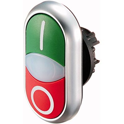 Eaton 216700 doppio pulsante, Indicatore Luminoso, Verde I/Bianco/Rosso 0 Eaton 216700 doppio pulsante, Indicatore Luminoso, Verde I/Bianco/Rosso 0