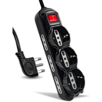 V-TAC Multipresa Elettrica Nera 9 Posti con Interruttore e Cavo 1,5mt 6 Prese Laterali 10/16A Bipasso e 3 Frontali 10/16A Bipasso Shuko Ciabatta per Casa, Ufficio Spina 16A Nero V-TAC Multipresa Elettrica Nera 9 Posti con Interruttore e Cavo 1,5mt 6 Prese Laterali 10/16A Bipasso e 3 Frontali 10/16A Bipasso Shuko Ciabatta per Casa, Ufficio Spina 16A Nero