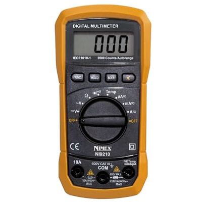 ELCART 090921000 MULTIMETRO Digitale AUTORANGE con Display 3 1/2 Car III 600V ELCART 090921000 MULTIMETRO Digitale AUTORANGE con Display 3 1/2 Car III 600V