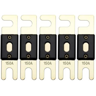 Offgridtec 150 A 72 V ANL fusibile DIN43560/1, set da 5 pezzi Offgridtec 150 A 72 V ANL fusibile DIN43560/1, set da 5 pezzi