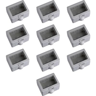 Electron 10 Scatole a montaggio esterno con sportello, 3 Modulo/posto, Compatibile con BTicino Matix, IP55 per esterno, Grigio, Custodia, Contenitore da parete porta frutti, interruttori/prese, idrobox Electron 10 Scatole a montaggio esterno con sportello, 3 Modulo/posto, Compatibile con BTicino Matix, IP55 per esterno, Grigio, Custodia, Contenitore da parete porta frutti, interruttori/prese, idrobox