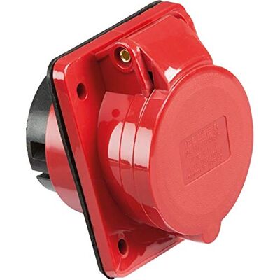 Knightsbridge IP44 Presa angolata per Montaggio a Pannello 3P+N+E, 415 V, Rosso, 415V 16A Knightsbridge IP44 Presa angolata per Montaggio a Pannello 3P+N+E, 415 V, Rosso, 415V 16A