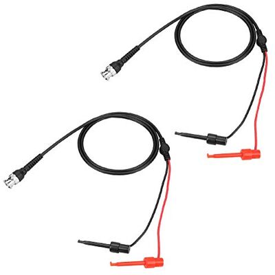 Walfront Sonda BNC coassiale per oscilloscopio, 50Ω 2 pezzi Doppia Banana per Test, Gancio Regolabile, Attacco Filettato Stabile, Cavo Schermato, per Laboratorio Walfront Sonda BNC coassiale per oscilloscopio, 50Ω 2 pezzi Doppia Banana per Test, Gancio Regolabile, Attacco Filettato Stabile, Cavo Schermato, per Laboratorio