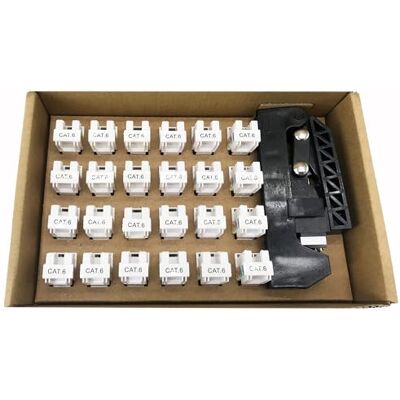 Techly Professional 369243 Kit 24 Frutti Cat.6A UTP 90° Keystone con Pinza Crimpatrice Bianco Techly Professional 369243 Kit 24 Frutti Cat.6A UTP 90° Keystone con Pinza Crimpatrice Bianco