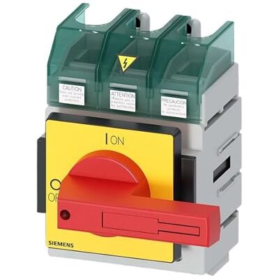 Siemens 3LD5 Interruttore separatore a 3 poli, 100 A, 100 A, SENTRON chiuso, classe J, dimensioni fusibili Siemens 3LD5 Interruttore separatore a 3 poli, 100 A, 100 A, SENTRON chiuso, classe J, dimensioni fusibili