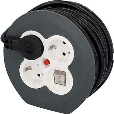 Unitec H05VV-F3G1,5mm2 Tamburo avvolgicavo, 7 m, colore: KiSi Unitec H05VV-F3G1,5mm2 Tamburo avvolgicavo, 7 m, colore: KiSi