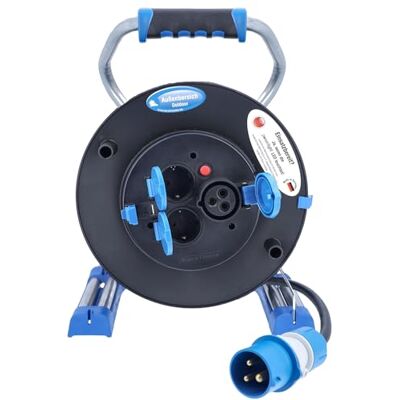 as - Schwabe as Schwabe Avvolgicavo da campeggio, 25 m, spina CEE 16 A, 1 presa CEE 230 V/16 A/3 poli, 2 prese da incasso 230 V/16 A, USB A+C, indicatore di tensione, IP44 as - Schwabe as Schwabe Avvolgicavo da campeggio, 25 m, spina CEE 16 A, 1 presa CEE 230 V/16 A/3 poli, 2 prese da incasso 230 V/16 A, USB A+C, indicatore di tensione, IP44
