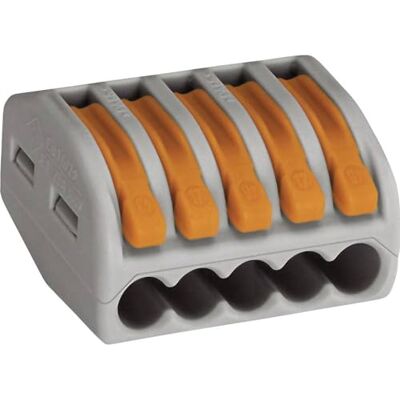 WAGO 20 X 222 – 415 Classic Morsetti di collegamento – con leva di comando – 5 moduli – Leva morsetto – dose morsetto WAGO 20 X 222 – 415 Classic Morsetti di collegamento – con leva di comando – 5 moduli – Leva morsetto – dose morsetto