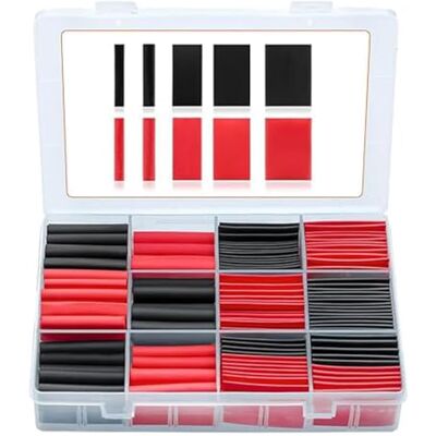 Offgridtec Tubo termoretraibile Set 4:1, 190 pezzi pretagliati, lunghezza 45 mm, doppia parete con rivestimento adesivo, per isolamento cavi e collegamenti elettrici, nero/rosso Offgridtec Tubo termoretraibile Set 4:1, 190 pezzi pretagliati, lunghezza 45 mm, doppia parete con rivestimento adesivo, per isolamento cavi e collegamenti elettrici, nero/rosso
