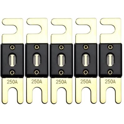 Offgridtec 250 A 72 V ANL fusibile DIN43560/1, set da 5 pezzi Offgridtec 250 A 72 V ANL fusibile DIN43560/1, set da 5 pezzi