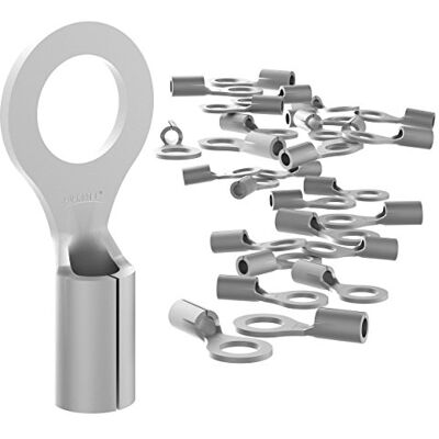 AUPROTEC 100x Connettore ad Occhiello 1,5-2,5 mm² foro Ø M4 RNB Capicorda nudi Connettori ad Anello Rame Stagnato non isolato Terminali per Cavi Fili Elettrici AUPROTEC 100x Connettore ad Occhiello 1,5-2,5 mm² foro Ø M4 RNB Capicorda nudi Connettori ad Anello Rame Stagnato non isolato Terminali per Cavi Fili Elettrici