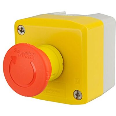 Unitec Schneider interruttore di arresto di emergenza, 1 pezzi, colore giallo, Unitec Schneider interruttore di arresto di emergenza, 1 pezzi, colore giallo,