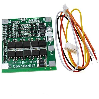 Sun BMS 4S 30A 14.4V Balancer PCB 18650 Lipo Li-ion Battery Protection Board LiFePO4 4S BMS bilanciamento circuito di ricarica PCM (4S 3.7V verde) Sun BMS 4S 30A 14.4V Balancer PCB 18650 Lipo Li-ion Battery Protection Board LiFePO4 4S BMS bilanciamento circuito di ricarica PCM (4S 3.7V verde)