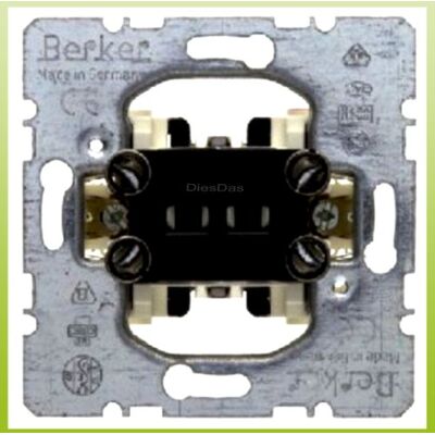 Berker Hager – Meccanismo doppio pulsante con enclavamiento basculante 10 A/250 V Berker Hager – Meccanismo doppio pulsante con enclavamiento basculante 10 A/250 V