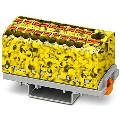 Phoenix PTFIX 6/18X2,5-NS35-FE Blocco di distribuzione verticale con alimentazione integrata, 690 V, 24 A, numero di connettori 19, sezione trasversale 0,14 mm²-4 mm², 8 pezzi Phoenix PTFIX 6/18X2,5-NS35-FE Blocco di distribuzione verticale con alimentazione integrata, 690 V, 24 A, numero di connettori 19, sezione trasversale 0,14 mm²-4 mm², 8 pezzi