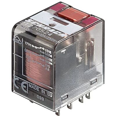 ELCART Rele' di potenza, PT570012, 12 Vdc, 4PDT, 6 A, monostabile, serie PT TE Connectivity Schrack 8-1419111-0 ELCART Rele' di potenza, PT570012, 12 Vdc, 4PDT, 6 A, monostabile, serie PT TE Connectivity Schrack 8-1419111-0