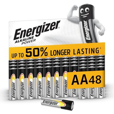 Batterie AAA Energizer - Potenza Alcalina - Confezione da 48 Batterie AAA Energizer - Potenza Alcalina - Confezione da 48