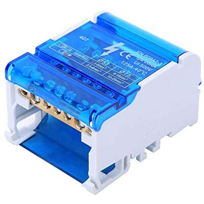 Walfront Morsettiera Con Trasparente Coperchio di Protezione Scatola di Giunzione Monofase A 4 Livelli 4 ingressi 24 Uscite Walfront Morsettiera Con Trasparente Coperchio di Protezione Scatola di Giunzione Monofase A 4 Livelli 4 ingressi 24 Uscite
