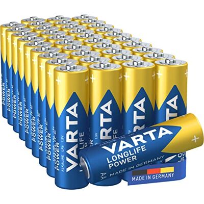 Varta Pile AA, Confezione da 40, Longlife Power, alcaline Varta Pile AA, Confezione da 40, Longlife Power, alcaline