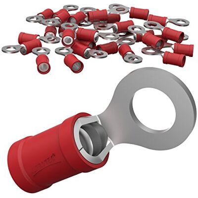 AUPROTEC 100x Connettore ad Occhiello 0,5-1,5 mm² rosso foro Ø M8 RV Capicorda Preisolati PVC Connettori ad Anello Rame Stagnato Terminali Crimp per Cavi Fili Elettrici AUPROTEC 100x Connettore ad Occhiello 0,5-1,5 mm² rosso foro Ø M8 RV Capicorda Preisolati PVC Connettori ad Anello Rame Stagnato Terminali Crimp per Cavi Fili Elettrici