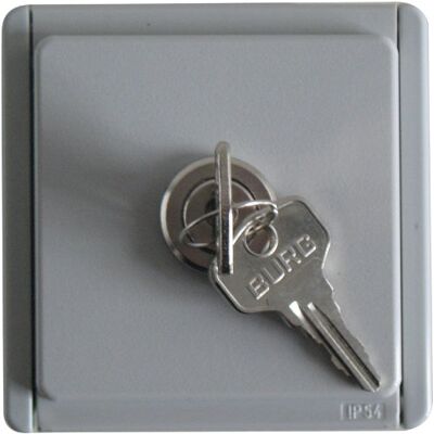 Unitec Presa da parete con coperchio, 1 presa, modello Aquarius FR C404, singola, colore: grigio Unitec Presa da parete con coperchio, 1 presa, modello Aquarius FR C404, singola, colore: grigio