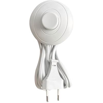 TIBELEC Cavo e interruttore - PVC, Bianco - 3m - 500W TIBELEC Cavo e interruttore - PVC, Bianco - 3m - 500W