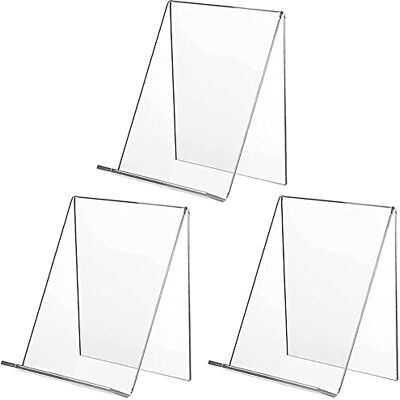 Aieraczy Supporto per Libri Acrilico, 3 Pezzi Espositore da Tavolo, Espositore per Libri, Trasparente Plastica porta Piatti Esposizione per Telefoni, Cartellonistica, Depliant, Poster Menu, Rivista Brochure Aieraczy Supporto per Libri Acrilico, 3 Pezzi Espositore da Tavolo, Espositore per Libri, Trasparente Plastica porta Piatti Esposizione per Telefoni, Cartellonistica, Depliant, Poster Menu, Rivista Brochure