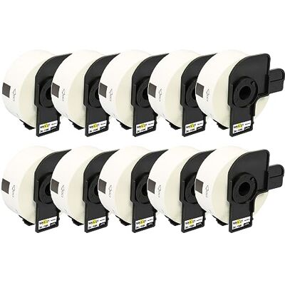 YELLOW YETI 10 Rotoli DK-11201 Etichette Adesive per Indirizzi 29 x 90mm compatibili per Brother P-Touch QL-500 QL-570 QL-700 QL-710W QL-800 QL-810W QL-820NWB QL-1100 QL-1110NWB 400 Etichette/Rotolo YELLOW YETI 10 Rotoli DK-11201 Etichette Adesive per Indirizzi 29 x 90mm compatibili per Brother P-Touch QL-500 QL-570 QL-700 QL-710W QL-800 QL-810W QL-820NWB QL-1100 QL-1110NWB 400 Etichette/Rotolo