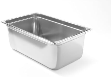 HENDI Contenitore Gastronorm, GN 1/1, resistenza termica -40 °C a 300 °C, compatibile con i forni a convezione, frigoriferi, bagno María, chafing dishes, 28L, 530x325x(H)200mm, acciaio inox 18/10