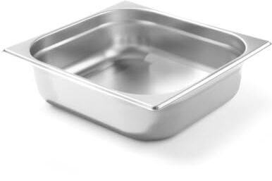 HENDI Contenitore Gastronorm, GN 2/3, resistenza termica -40 °C a 300 °C, compatibile con i forni a convezione, frigoriferi, bagno María, chafing dishes, 5.5L, 354x325x(H)65mm, acciaio inox