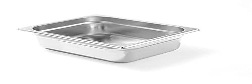 HENDI Contenitore Gastronorm, GN 1/2, resistenza termica -40 °C a 300 °C, compatibile con i forni a convezione, frigoriferi, bagno María, chafing dishes, 12.5L, 325x265x(H)200mm, acciaio inox 18/10