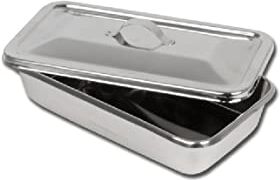 GIMA Vassoio e Coperchio Inox, 223 X 126 X 45 mm, 1 Pezzo