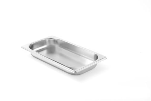 HENDI Contenitore Gastronorm, GN 1/3, resistenza termica -40 °C a 300 °C, compatibile con i forni a convezione, frigoriferi, bagno María, chafing dishes, 1.5L, 325x176x(H)40mm, acciaio inox 18/10